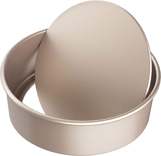 CHEFMADE Bakeware Round Cake Pan, 8-Inch with Removable Loose Bottom Nonstick & Quick Release Coating Chiffon Bakeware for Oven and Instant Pot Baking