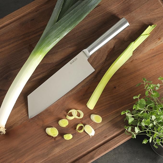 Babish 7.5-Inch Clef Knife – High-Carbon 1.4116 German Steel Kitchen Knife, Chef & Cleaver Hybrid for Chopping, Slicing & Prep, Full-Tang, Razor Sharp, Ergonomic Design