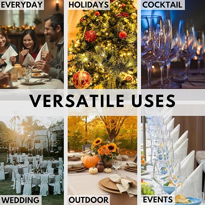 Native Fab Solid Cloth Napkin Set of 4, 100% Cotton, Washable, Reusable Dinner Cloth Napkin 17x17 inches, Table Decor Napkins for Dinner, Events, Grey