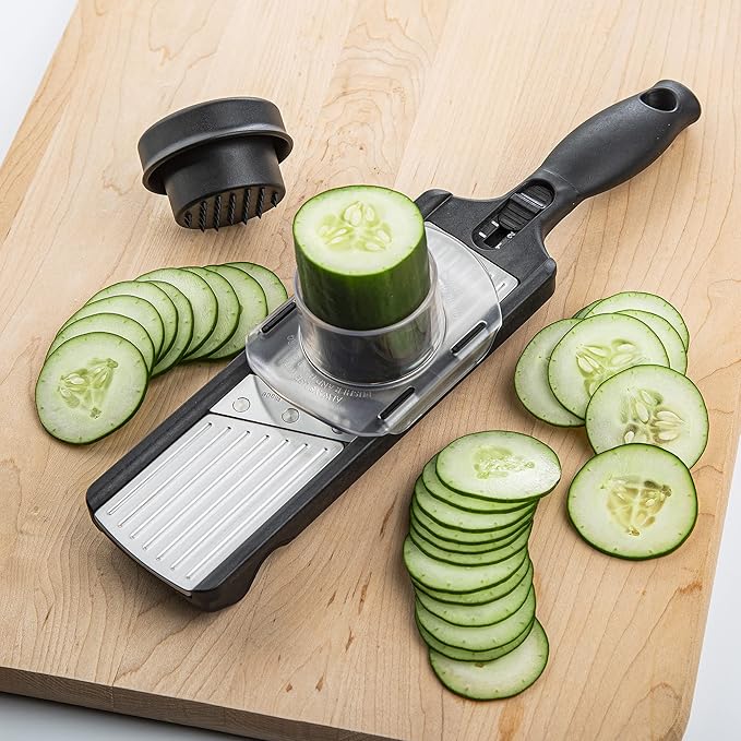 PL8 Professional Thin Slicer – Adjustable Stainless Steel Mandoline for Precision Slicing of Garlic, Radishes, Carrots, Cucumbers, and More