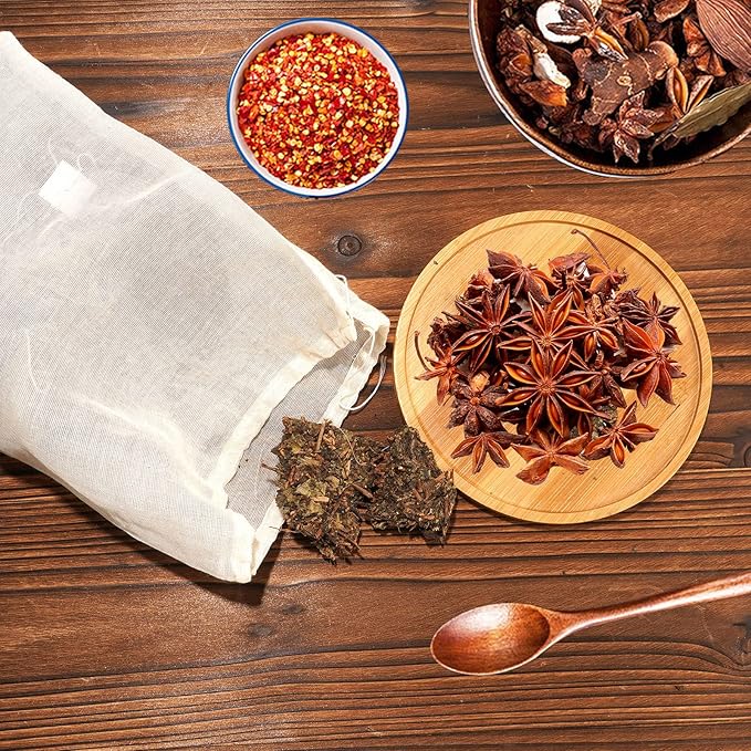 GOOTRADES 12 Pack Reusable Soup Bags,Kitchen Food Strainer Spice Filter Bag,10x8 inch