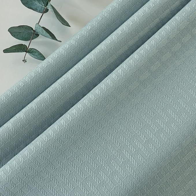 maxmill Square Tablecloth Water Resistance Antiwrinkle Spill Proof Weaved Texture Table Cloth, Decorative Fabric Table Cover for Banquet Parties Event Holiday Dinner, 70 x 70 Inch, Dusty Blue