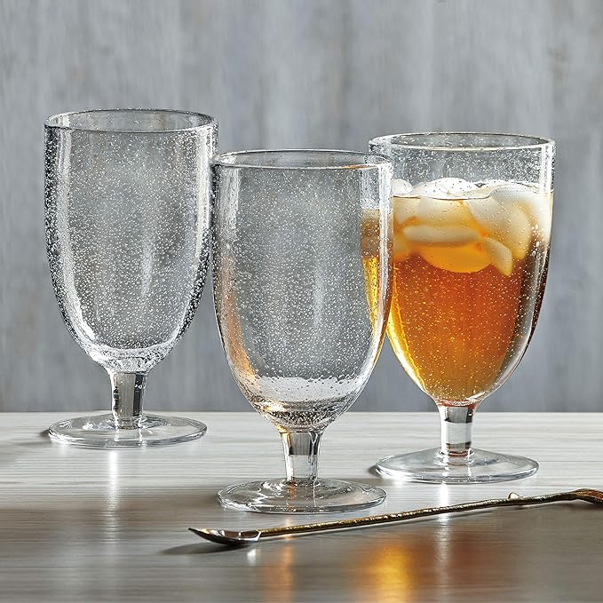 tag Bubble Clear Glass Iced Tea Goblet 22 oz. Clear