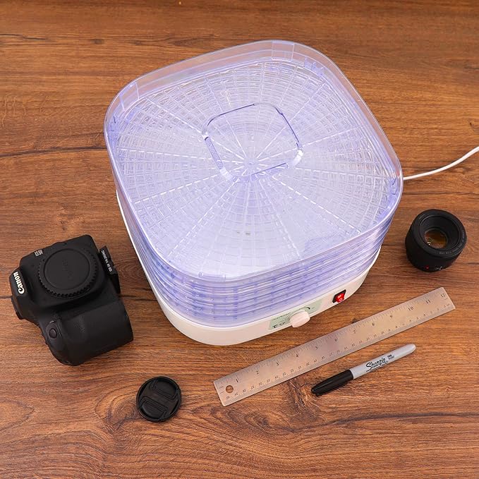 Nutrichef Food Dehydrator Machine | Dehydrates Beef Jerky, Meat, Food, Fruit, Vegetables & Dog Treats | Great For At Home Use | High-Heat Circulation for Even Dehydration | 5 Easy to Clean Trays
