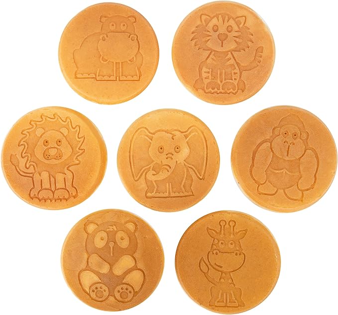 Animal Mini Pancake Pan- Make 7 Unique Flapjack Zoo Animals, Includes Elephant, Giraffe and More- Nonstick Pan Cake Maker Griddle for Morning Breakfast Fun & Easy Cleanup- Easter Basket Stuffer Gift