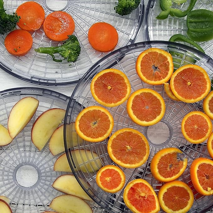 NutriChef Electric Countertop Food Dehydrator - Professional Multi-Tier Food Preserver - Dehydrates Fish, Meats, Mushrooms, Fruits & Vegetables - 5 Easy to Clean Stackable Trays., One Size, Black