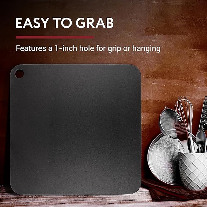 IMPRESA Pizza Oven Steel Plate - 14 x 14 x 0.25 in, Black, Steel Heat Retention & Crisp Crust Pizza Stone - Oven & Grill Versatility for Baking Stone