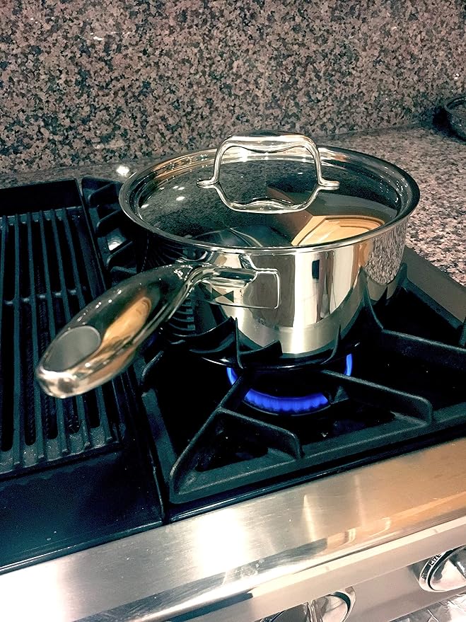 Tuxton Home Duratux 3.32-Quart Saucepan Tri-Ply Cookware