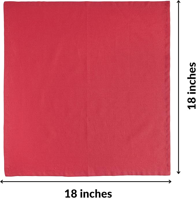 Fingercraft Multicolor Cloth Napkins - Set of 12 Pure Cotton Everyday Lunch Dinner Napkin - Holiday Birthday Party Gift - Soft Washable Absorbent Reusable Napkin Christmas Cloth Napkins Multi Pack