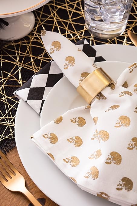 DII Basic Napkin Ring Collection Decorative, Gold, One Size, 6 Count (Pack of 12)