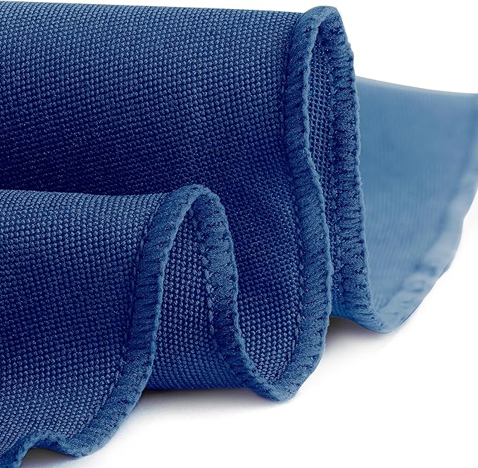 Gee Di Moda Round Tablecloth - 70 Inch Royal Blue Round Table Cloth for 24 to 48 Inch Round Tables - Heavy Duty Washable Fabric - for Buffet Table, Holiday Party, Dinner, Wedding & Baby Shower