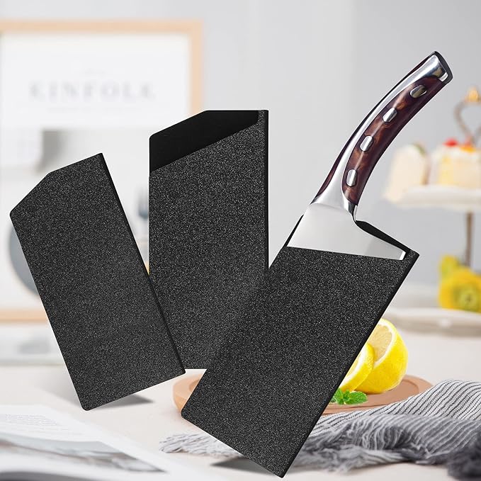 XYJ Universal Knife Edge Guards 2 Pcs ABS Knife Cover Set for Kitchen Sheath Protector