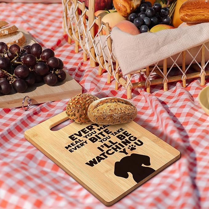 FONDCANYON Dog Mom & Lover Gifts - Every Meal Kitchen Bamboo Cutting Board Decor