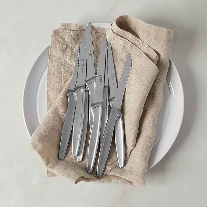 HENCKELS Razor-Sharp Steak Knife Set of 8, German Engineered Informed by 100+ Years of Mastery, Sliver
