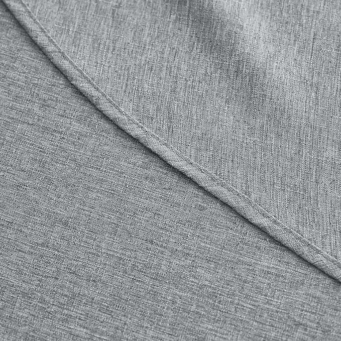 Linen Texture Round Tablecloths 60 Inch, Decorative Waterproof Farmhouse Table Cloth Anti-Scratch Soft Cover for Holiday, Banquet,Dining& Kitchen Table (60 Inch,Round (2-4 Seats), Cool Grey)