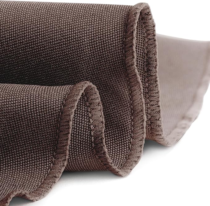 Gee Di Moda Round Tablecloth - 90 Inch Chocolate Round Table Cloth for 30 to 60 Inch Round Tables - Heavy Duty Washable Fabric - for Buffet Table, Holiday Party, Dinner, Wedding & Baby Shower