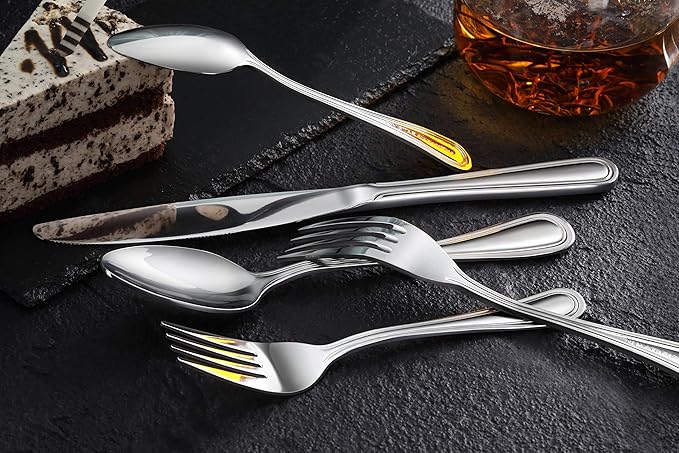 New Star Foodservice 58147 Slimline Pattern, 18/0 Stainless Steel, Teaspoon, 6-Inch, Set of 12