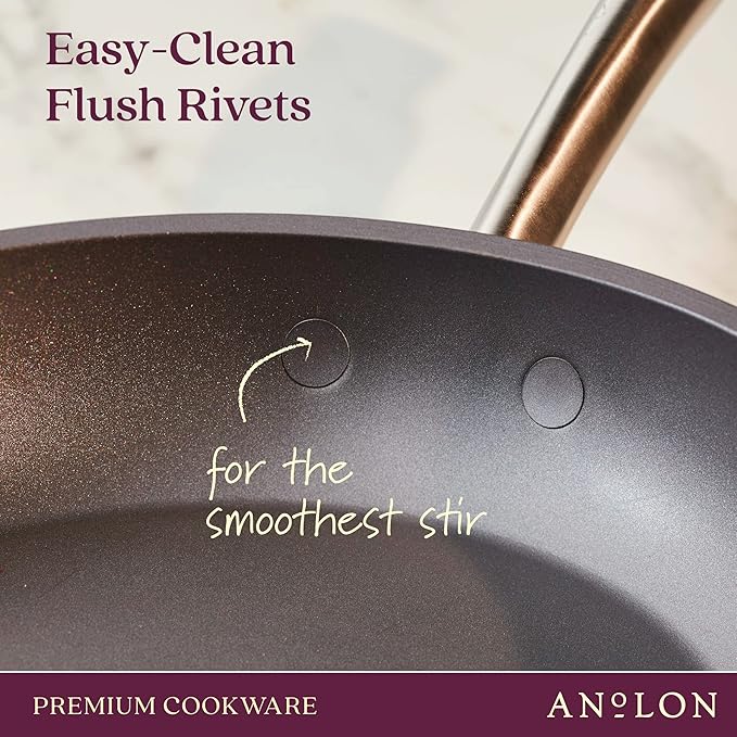 Anolon Accolade Forged Hard Anodized Nonstick Square Grill Pan/Griddle with Spouts, 11 Inch - Moonstone Gray