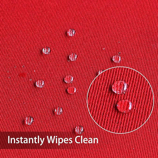 Obstal 210 GSM Round Red Tablecloth - Oil-Proof Spill-Proof Waterproof Table Cloth, Christmas Decorations Fabric Table Cover Protector for Holiday Party (Rio Red, 90 Inch Diameter)