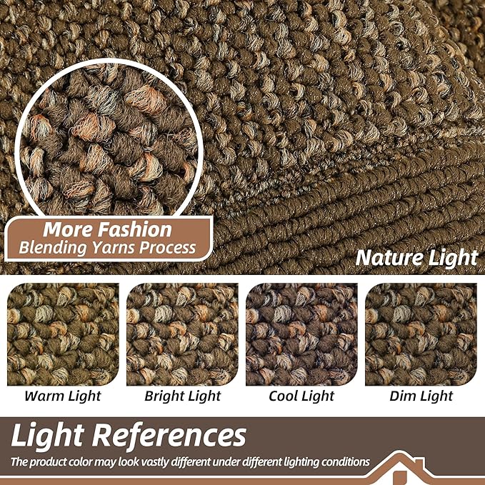 BEQHAUSE Kitchen Rugs and Mats Set of 2 Non-Slip Kitchen Mats for Floor, Absorbent and Stain Resistant Kitchen Runner, Machine Washable Rugs for Kitchen, Laundry & Sink, 20"x32"+20"x48", Brown