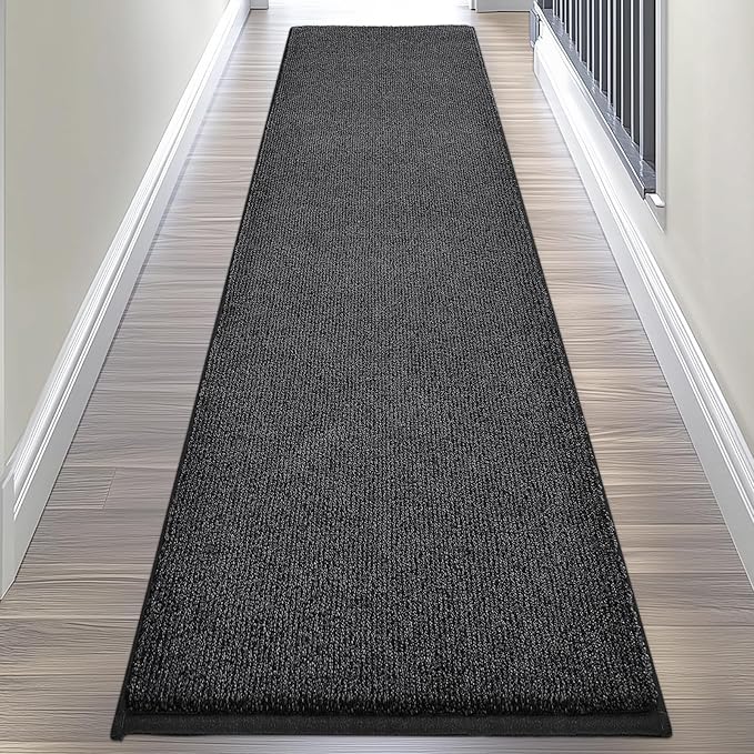 Washable Kitchen Rug 24" x 82" / 60cm x 210cm, Non Slip Kitchen Mat for Floor, Absorbent Indoor Entryway Runner Rug for Hallway, Laundry, Bathroom, Bedroom (Roll Packing)