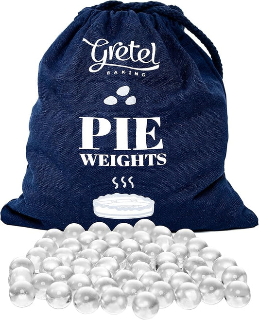Glass Pie Weights for Baking | Better Than ceramic beads! Dust Free Borosilicate Glass | Large Quantity 2.5 Pounds | Drawstring Storage Bag | Essential baking tools and pie making accessories