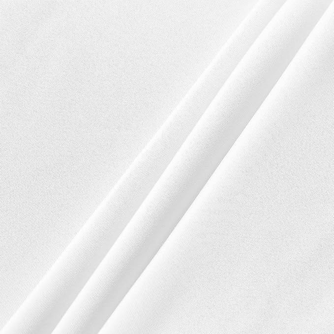 sancua Round Tablecloth - 80 Inch - Water Resistant Spill Proof Washable Polyester Table Cloth Decorative Fabric Table Cover for Dining Tables, Buffet Parties and Camping, White