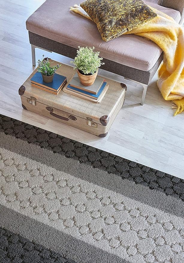 Custom Size Hallway Runner Rug Grey Color 31 inch Wide Select Your Length Non-Slip (Skid Resistance) Rubber Backing 26 feet x 31 inch