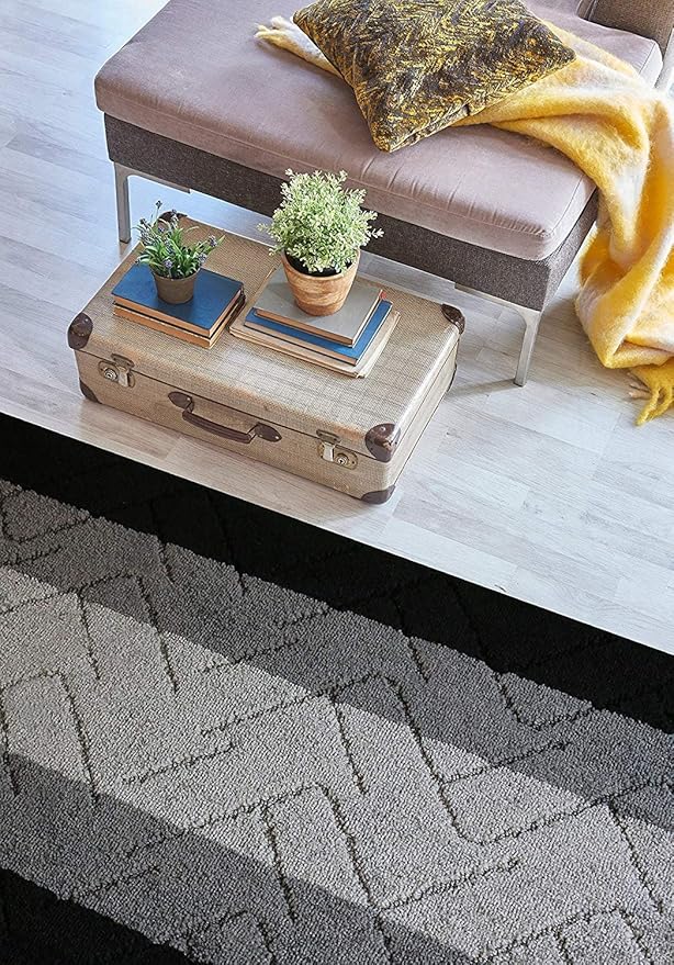 Custom Size Hallway Runner Rug Grey Color 31 inch Wide Select Your Length Non-Slip (Skid Resistance) Rubber Backing 21 feet x 31 inch