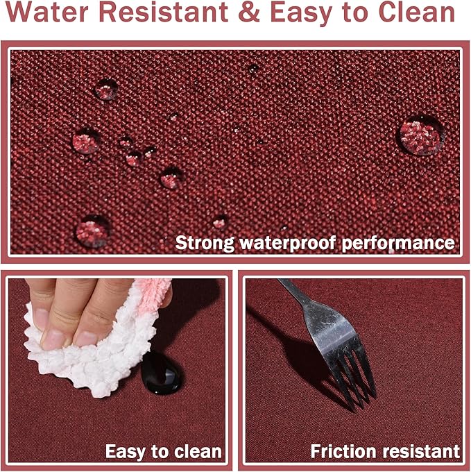 HX&OD Rectangular Tablecloth Cationic Fabric Waterproof Stain Resistant Wrinkle-Resistant for Home/Decoration/Party/Buffet/Wedding/Dining Room/Camping
