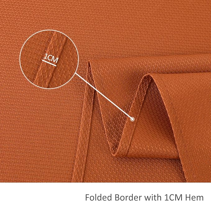 maxmill Textured Tablecloth Stain Resistant Waterproof and Wrinkle Resistant Washable Table Cloth, Fabric Table Cover for Dining Room and Outdoor Use, Rectangle 60 x 120 Inch, Rust