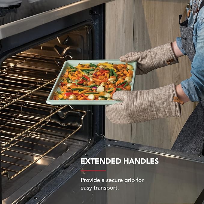 KitchenAid 13x18in Nonstick Aluminized Steel Baking Sheet, Pistachio