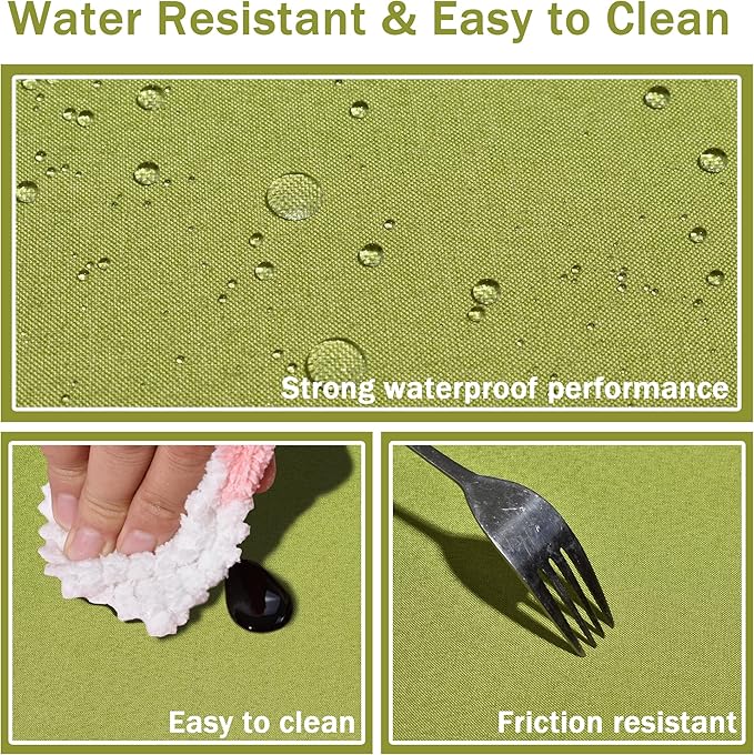 HX&OD Rectangular Tablecloth Cationic Fabric Waterproof Stain Resistant Wrinkle-Resistant for Home/Decoration/Party/Buffet/Wedding/Dining Room/Camping
