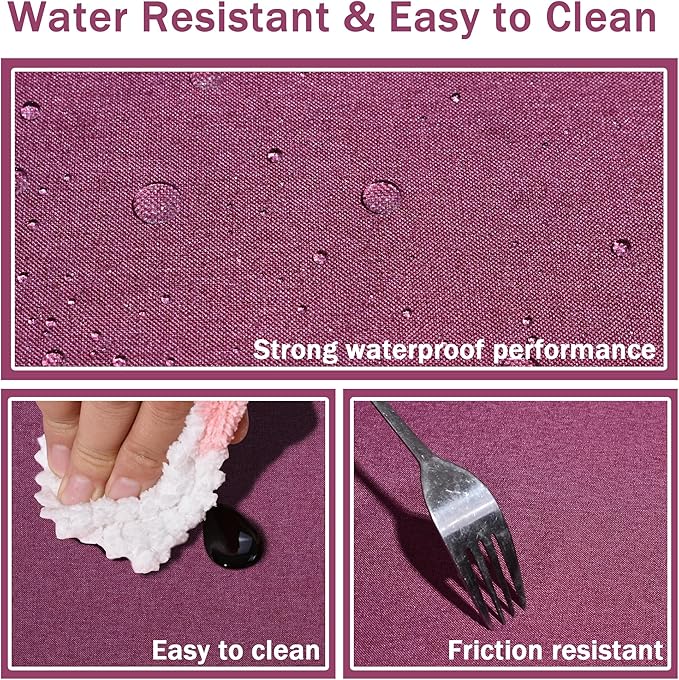 HX&OD Rectangular Tablecloth Cationic Fabric Waterproof Stain Resistant Wrinkle-Resistant for Home/Decoration/Party/Buffet/Wedding/Dining Room/Camping
