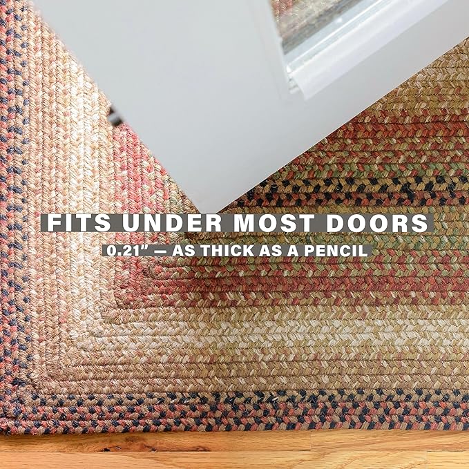 Homespice Gingerbread Premium Jute Braided Rug, 22 x 72 Rectangular Hall Runner Brown, Red, Reversible, Natural Jute Yarn Rustic, Country, Primitive, Farmhouse Style - 30 Day Risk Free Purchase