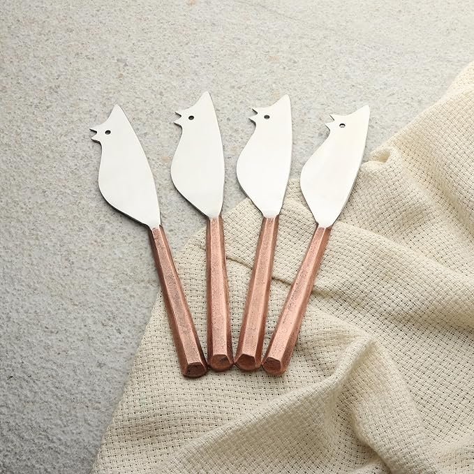 INOX artisans Plateau Ratoncito Cheese Spreader/Knife 4 Pc. Set