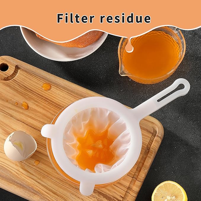 2PCS Plastic Fine Mesh Strainer, Nylon Ultra Strainer for Juice,Yogurt, Coffee, Honey, Milk, Nut Milk with Handle (120+200Mesh)