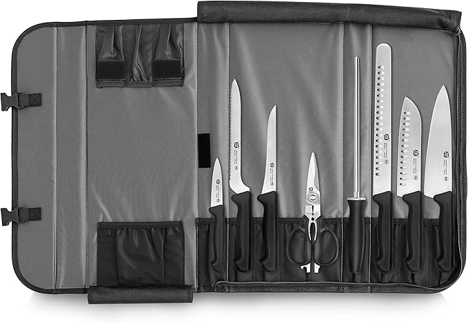 Top Cut P2 Series 1020120 Swedish 12C27 Steel 9-Piece Knife Bag Set