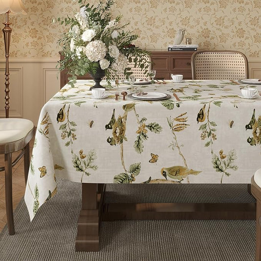 Rectangle Table Cloth,100% Waterproof Tablecloth Oil Proof Spill Proof Vinyl Table Cloth, Wipe Clean Plastic Table Cover for Dining, Camping, Indoor and Outdoor 54" x 78",Magpie