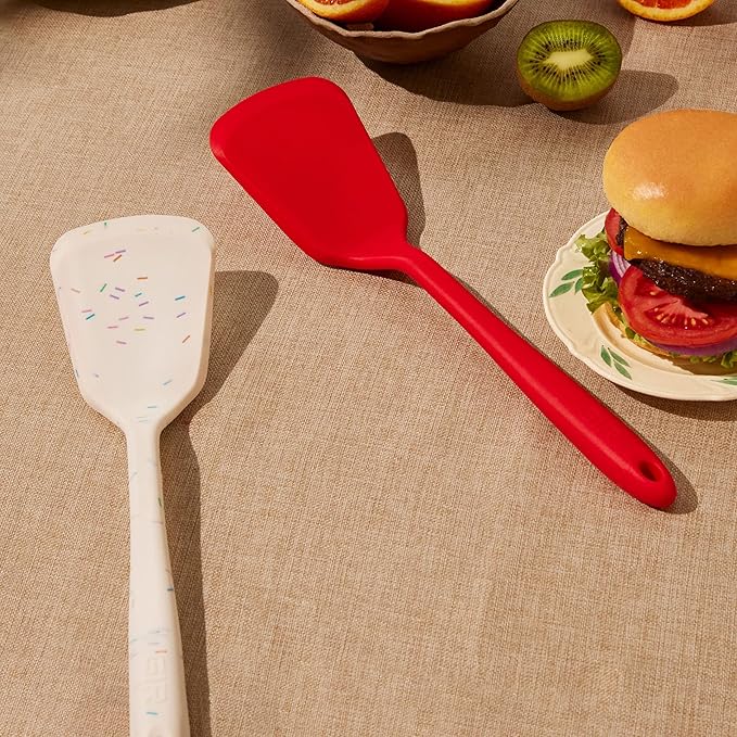 GIR: Get It Right Silicone Kitchen Spatula Turner - Non toxic cooking utensils for Nonstick Cookware, Cooking and Baking, Ultimate - 13IN - Studio White