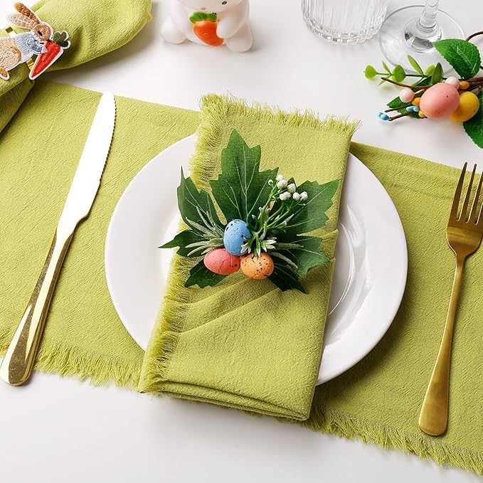Easter Egg Napkin Ring Set of 6, Easter Table Decorations for Easter, Spring Wedding Table Settings and Party Supplies for Holiday Table Decorations