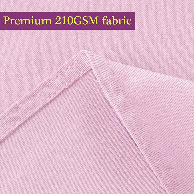 Obstal 210GSM Rectangle Table Cloth - Heavy Duty Water Resistance Microfiber Tablecloth, Decorative Fabric Table Cover for Outdoor and Indoor Use (Pink, 60 x 102 Inch)