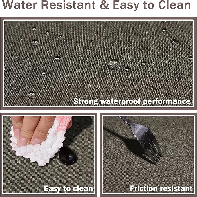 HX&OD Rectangular Tablecloth Cationic Fabric Waterproof Stain Resistant Wrinkle-Resistant for Home/Decoration/Party/Buffet/Wedding/Dining Room/Camping