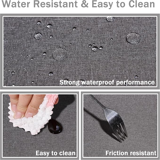 HX&OD Rectangular Tablecloth Cationic Fabric Waterproof Stain Resistant Wrinkle-Resistant for Home/Decoration/Party/Buffet/Wedding/Dining Room/Camping
