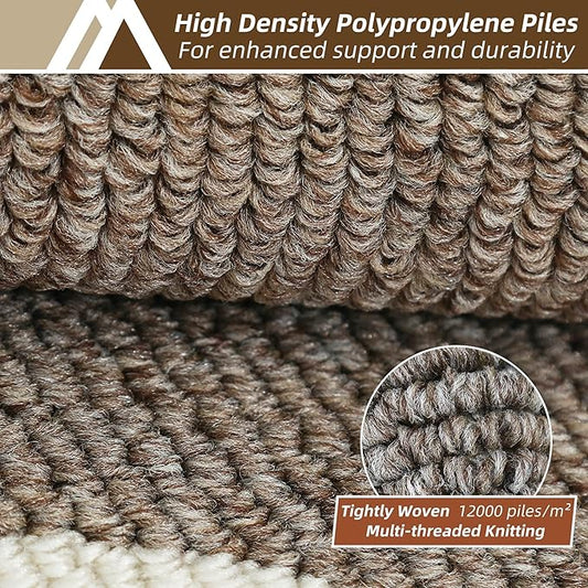 COSY HOMEER Long Kitchen Floor Mats for in Front of Sink Super Absorbent Kitchen Rugs and Mats 24"x59" Non-Skid Kitchen Mat Standing Mat Washable,Polypropylene,Brown,Frame