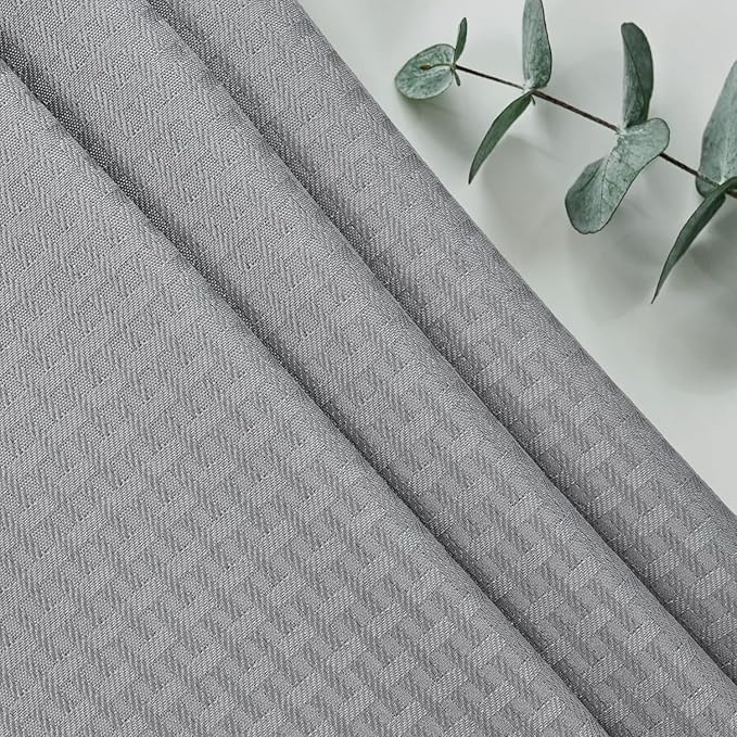 maxmill Weaved Texture Tablecloth Water Resistance Antiwrinkle Spillproof Soft Washable Table Cloth for Dining Room, Buffet Banquet Parties Holiday Dinner, Rectangular 60 x 108 Inch, Light Grey