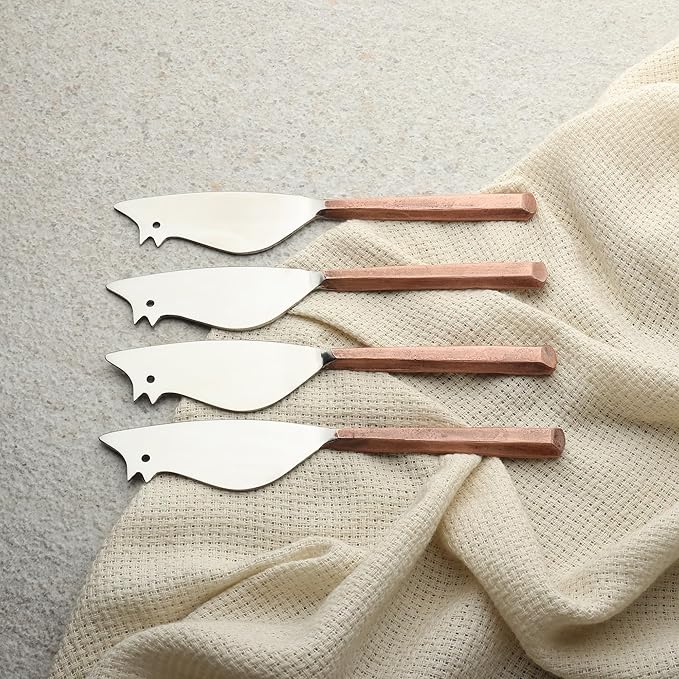 INOX artisans Plateau Ratoncito Cheese Spreader/Knife 4 Pc. Set