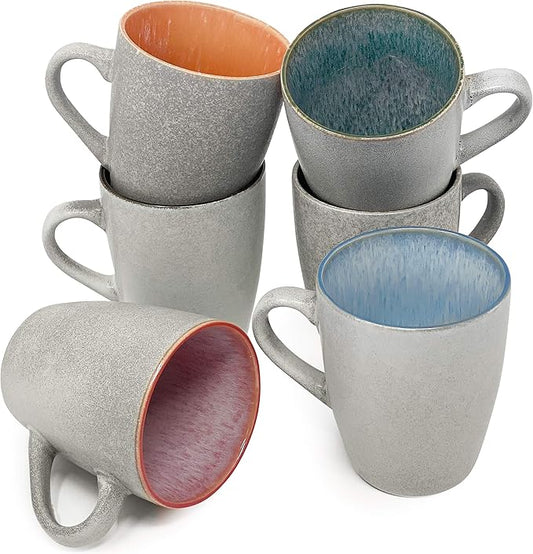 BTaT- Coffee Mugs, Set of 6, 12 oz (350ml), Mugs for Coffee Cups, Christmas Gifts