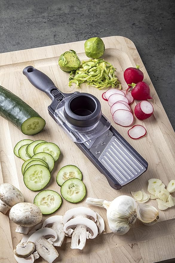 PL8 Professional Thin Slicer – Adjustable Stainless Steel Mandoline for Precision Slicing of Garlic, Radishes, Carrots, Cucumbers, and More
