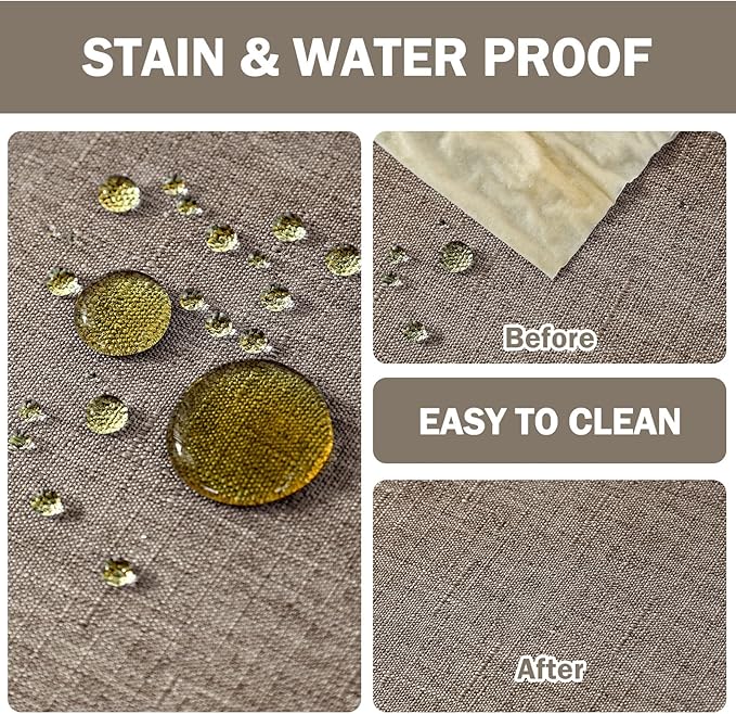 AUSSPVOCT Textured Tablecloth Rectangle 60x120 Water Resistant Spill-Proof Wipeable Table Cloth Wrinkle Free Fabric Dining Table Cover for Birthday Party Farmhouse Spring Kitchen Tablecloths